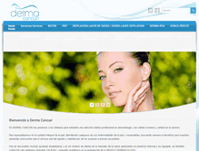 Tablet Screenshot of dermacancun.com